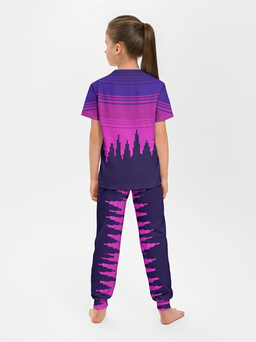 Детская пижама с брюками / Сиреноголовый Пиксельный Город