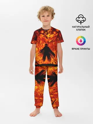 Детская пижама с брюками / Клинок, рассекающий демонов
