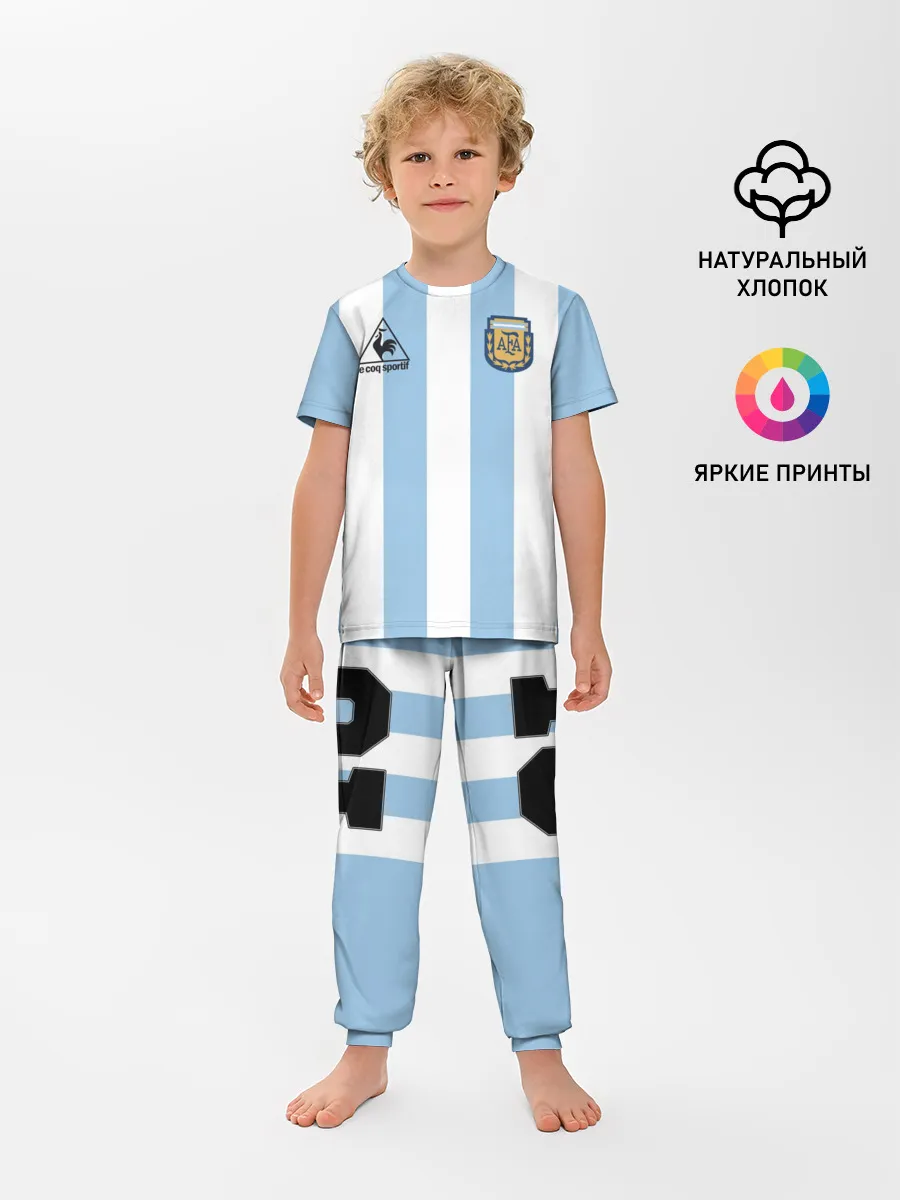 Детская пижама с брюками / Марадона Аргентина ретро