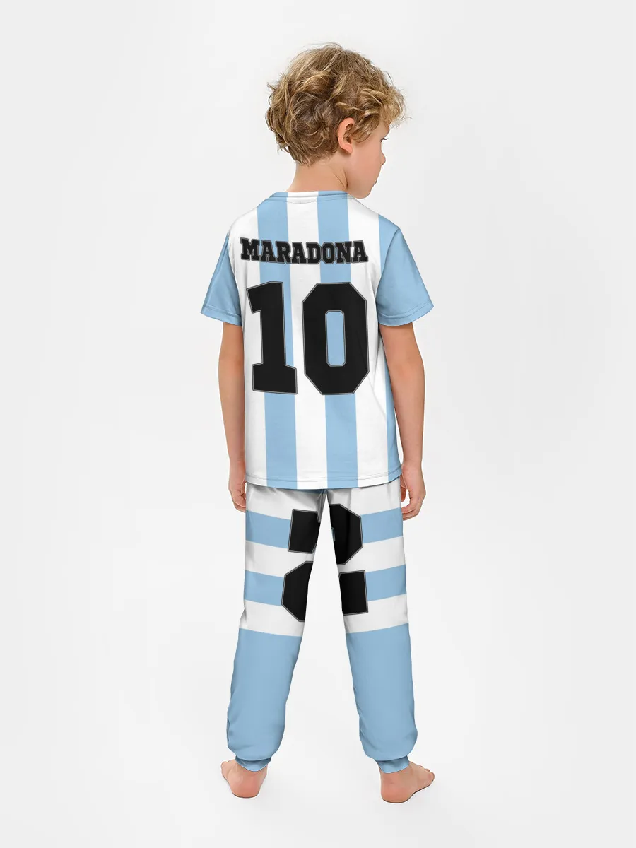 Детская пижама с брюками / Марадона Аргентина ретро
