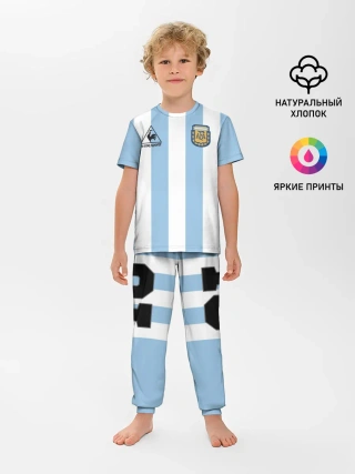 Детская пижама с брюками / Марадона Аргентина ретро