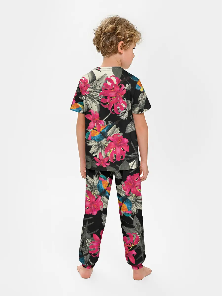 Детская пижама с брюками / Цветы