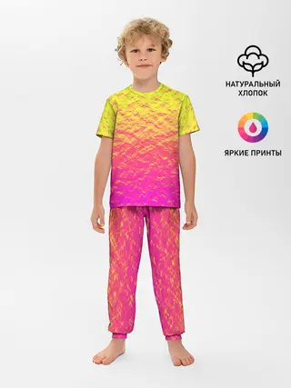 Детская пижама с брюками / Яркий закат