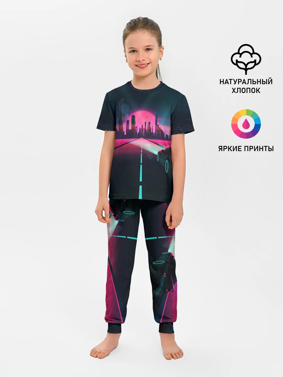 Детская пижама с брюками / НЕОНОВЫЙ ГОРОД