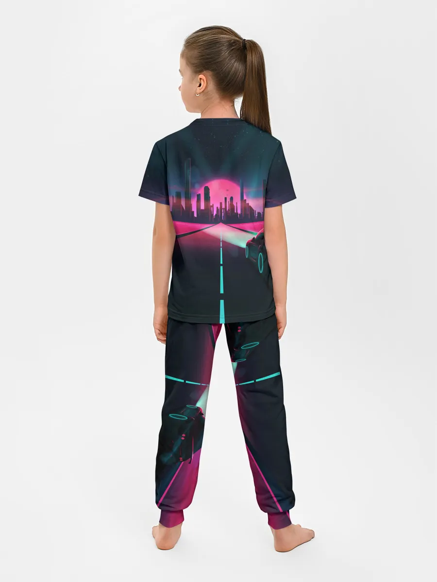 Детская пижама с брюками / НЕОНОВЫЙ ГОРОД