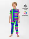 Детская пижама с брюками / Полосатый яркий летний узор