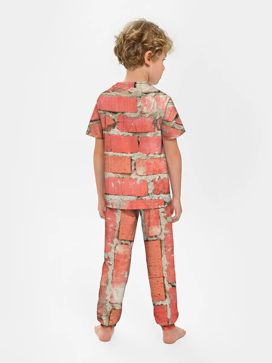 Детская пижама с брюками / Кирпичная стена