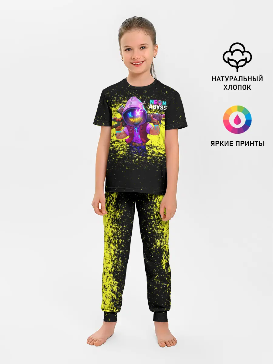 Детская пижама с брюками / Neon Abyss