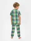 Детская пижама с брюками / Зеленый клетчатый узор