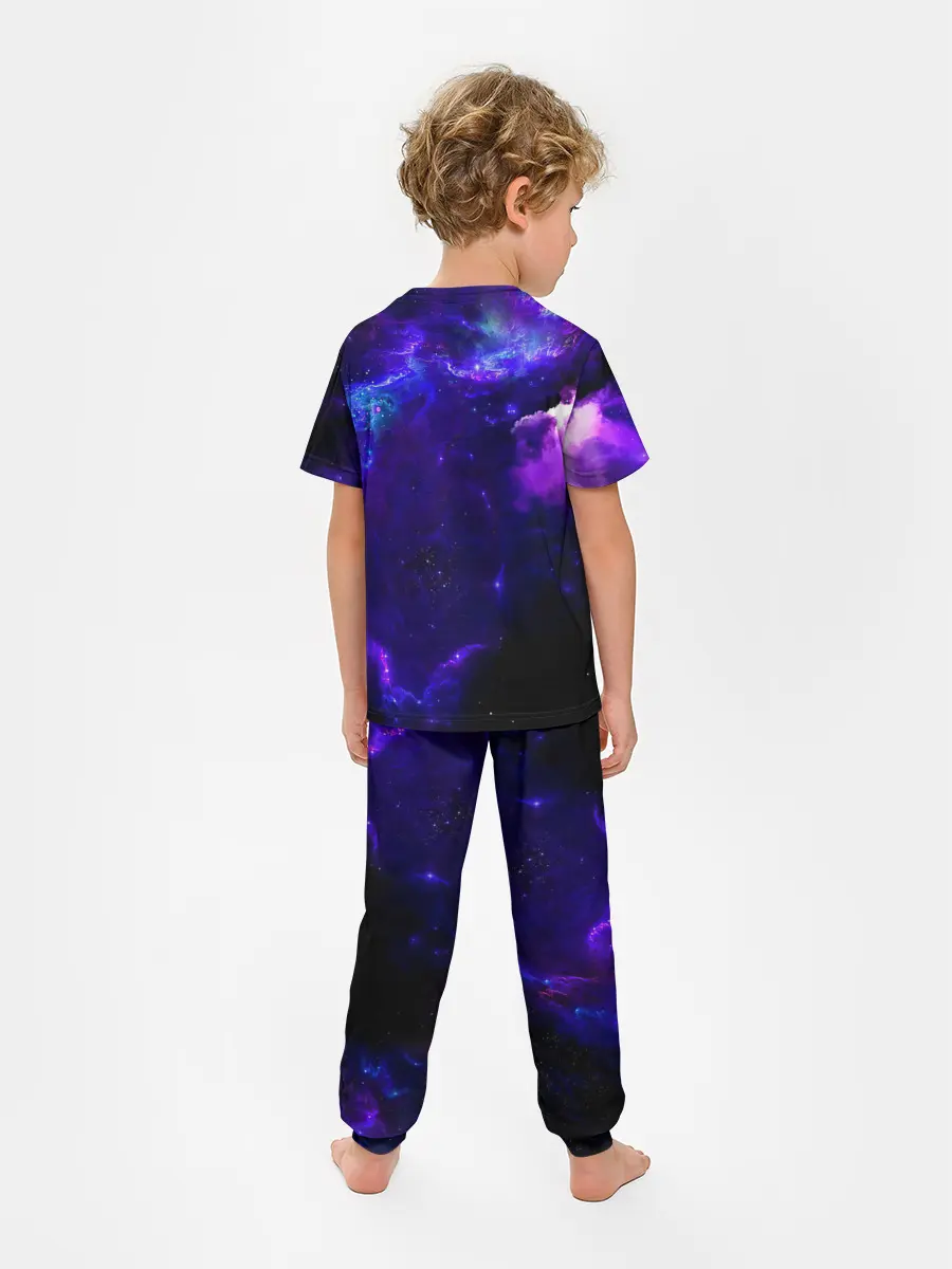 Детская пижама с брюками / Космическое небо