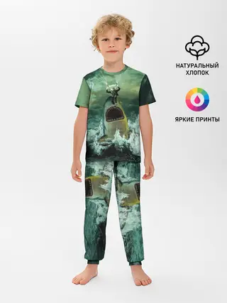 Детская пижама с брюками / Shark Attack | Акула атакует