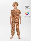 Детская пижама с брюками / Осеннее листопад