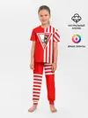 Детская пижама с брюками / Красно-белый воин