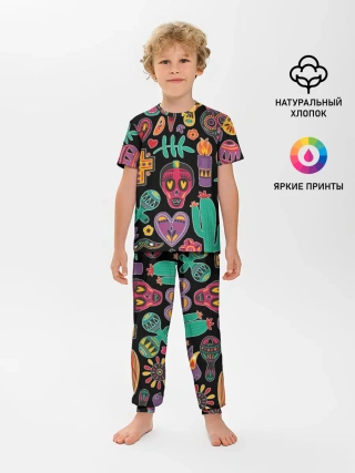Детская пижама с брюками / Весёлый и бодрый Хэллоуин