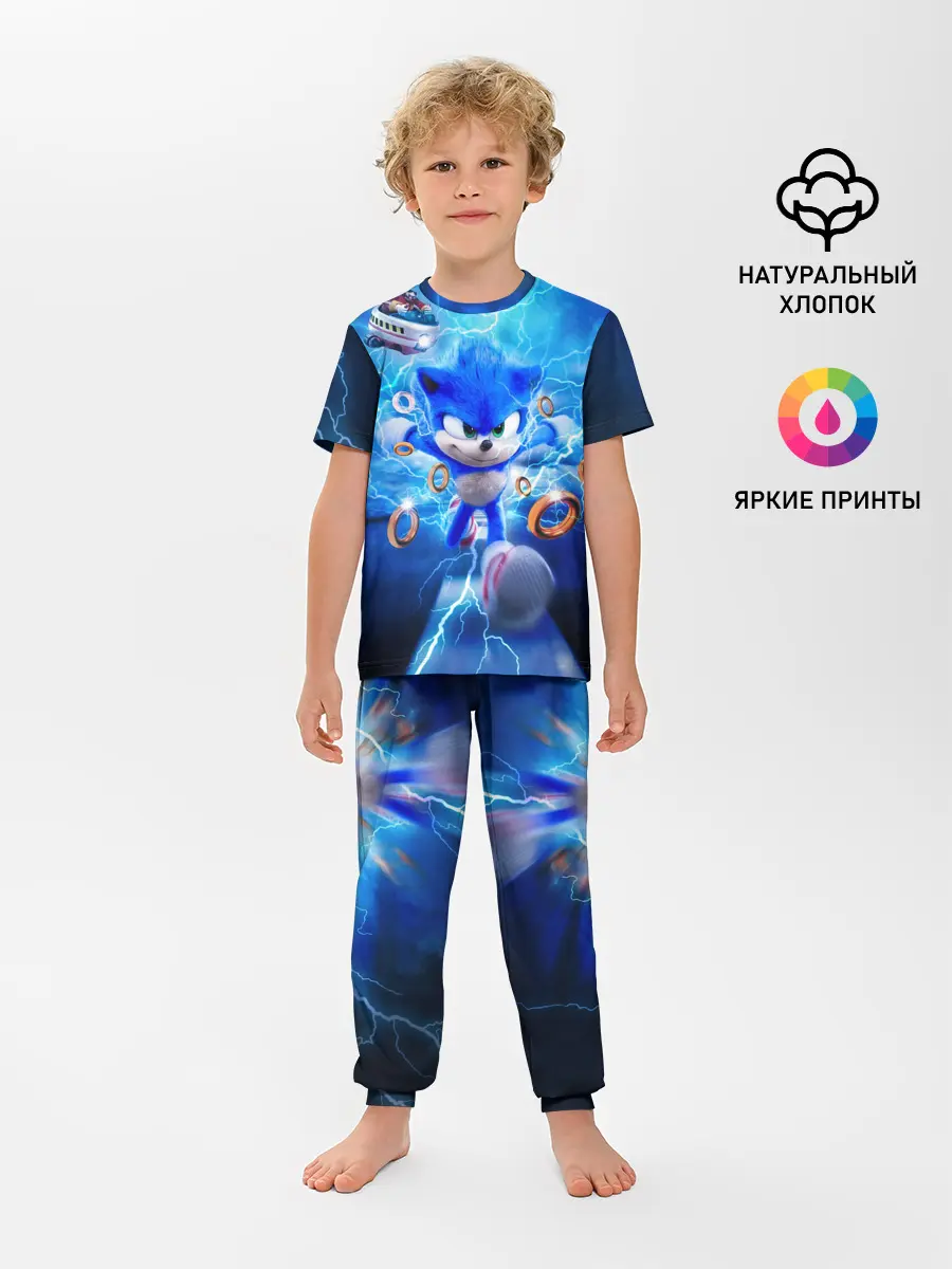 Детская пижама с брюками / SONIC | СИНИЙ ЁЖ