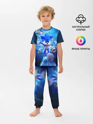Детская пижама с брюками / SONIC | СИНИЙ ЁЖ