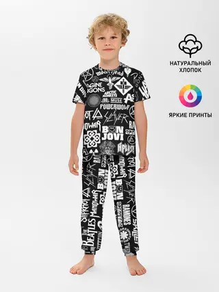 Детская пижама с брюками / ЛОГОТИПЫ РОК ГРУПП