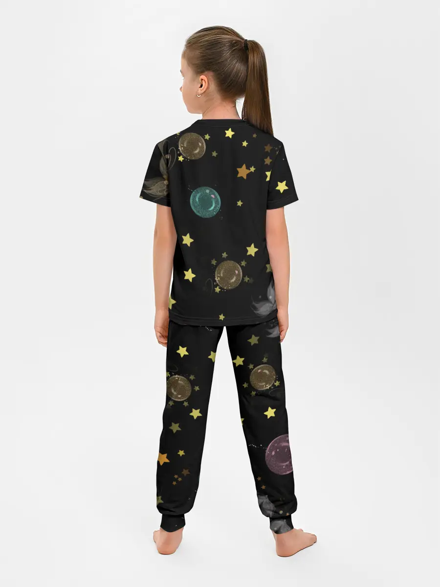 Детская пижама с брюками / Эльфийка и звезды