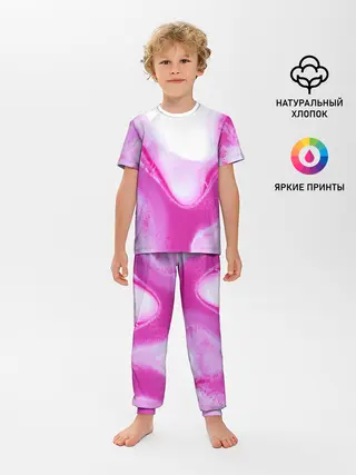 Детская пижама с брюками / Жидкий пурпур