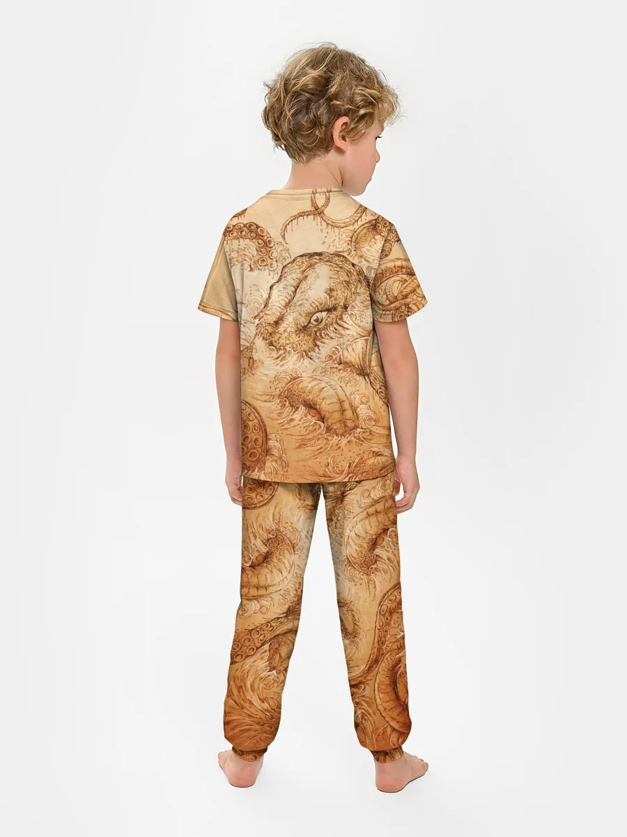 Детская пижама с брюками / Кракен