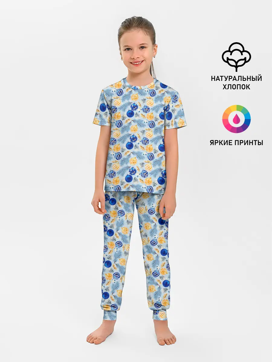 Детская пижама с брюками / Новогодние Украшения