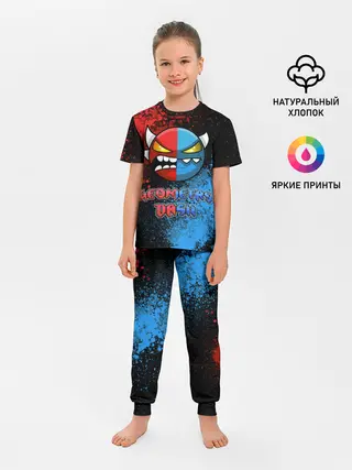 Детская пижама с брюками / Geometry Dash