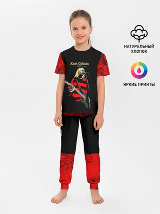 Детская пижама с брюками / КУРТ КОБЕЙН | НИРВАНА | ЛОГО