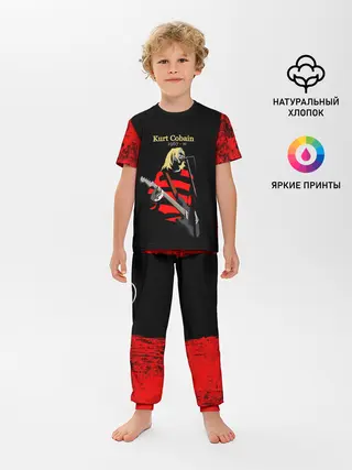 Детская пижама с брюками / КУРТ КОБЕЙН | НИРВАНА | ЛОГО
