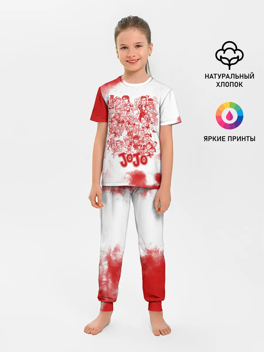 Детская пижама с брюками / Джоджо герои красный дым