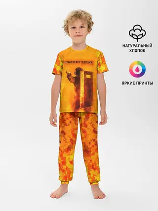 Детская пижама с брюками / CS GO FIRE | КС ГО