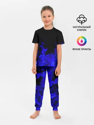 Детская пижама с брюками / Синий Огонь