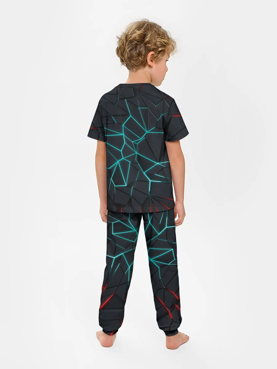 Детская пижама с брюками / Геометрический фон