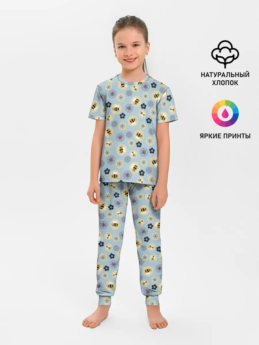 Детская пижама с брюками / Пчелки