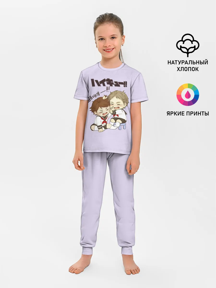 Детская пижама с брюками / ВОЛЕЙБОЛ!! малыши дерутся