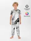 Детская пижама с брюками / Серые штрихи