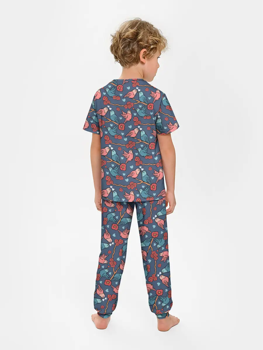 Детская пижама с брюками / Влюбленные лисички