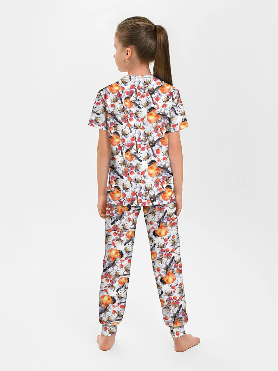 Детская пижама с брюками / Снегири