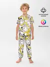 Детская пижама с брюками / Обезьянки и бананы