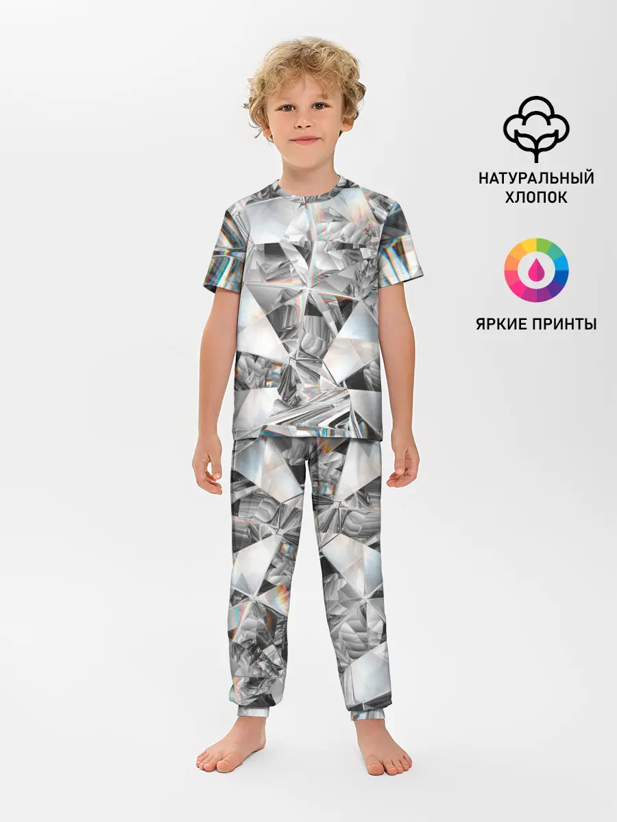 Детская пижама с брюками / зеркальный калейдоскоп