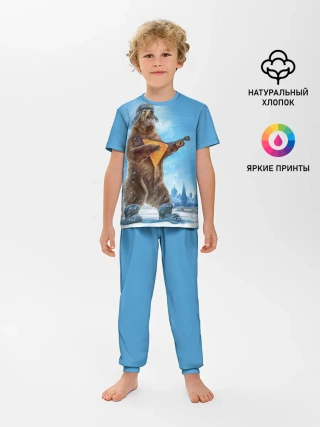 Детская пижама с брюками / Мишка с балалайкой