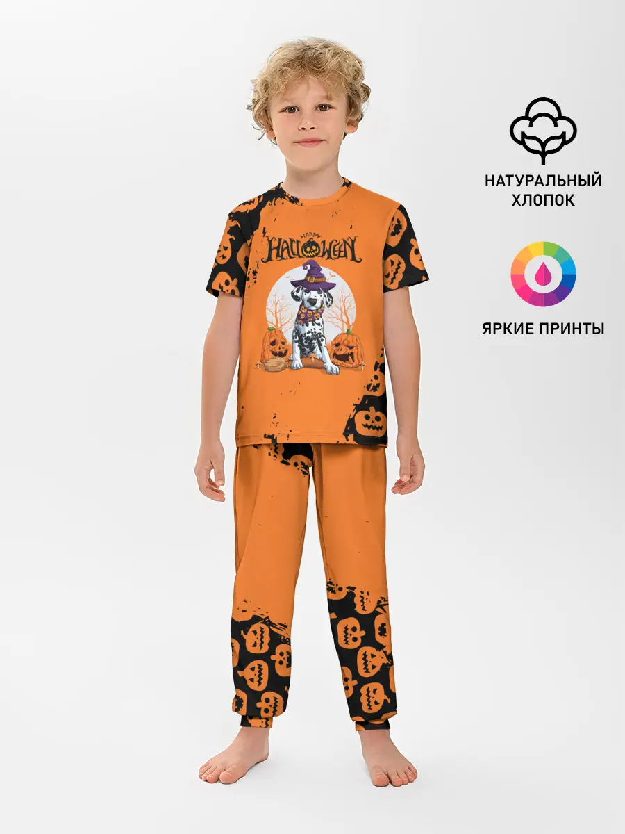 Детская пижама с брюками / Далматинец в шляпе | Хэллоуин