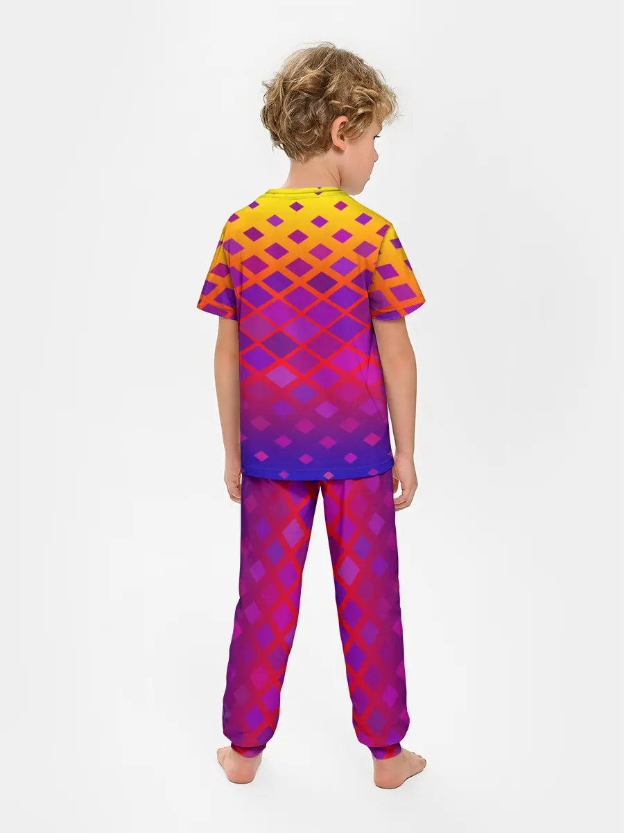 Детская пижама с брюками / Красочная Геометрия