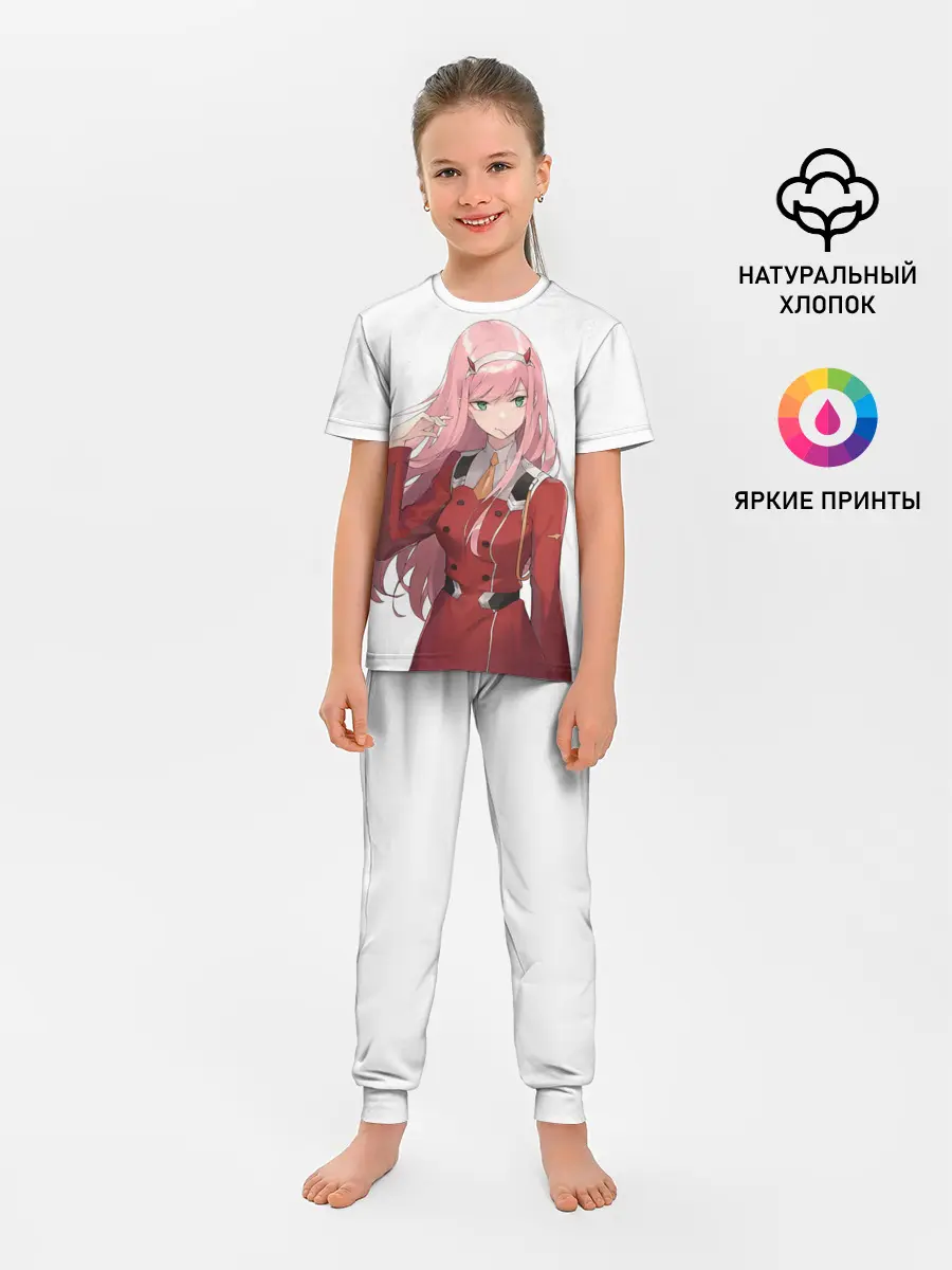 Детская пижама с брюками / ноль два волосы