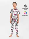Детская пижама с брюками / ИГРА В КАЛЬМАРА УЗОР И ПАТТЕРН ЛОГО