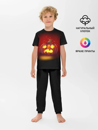 Детская пижама с брюками / Тыква фонарь