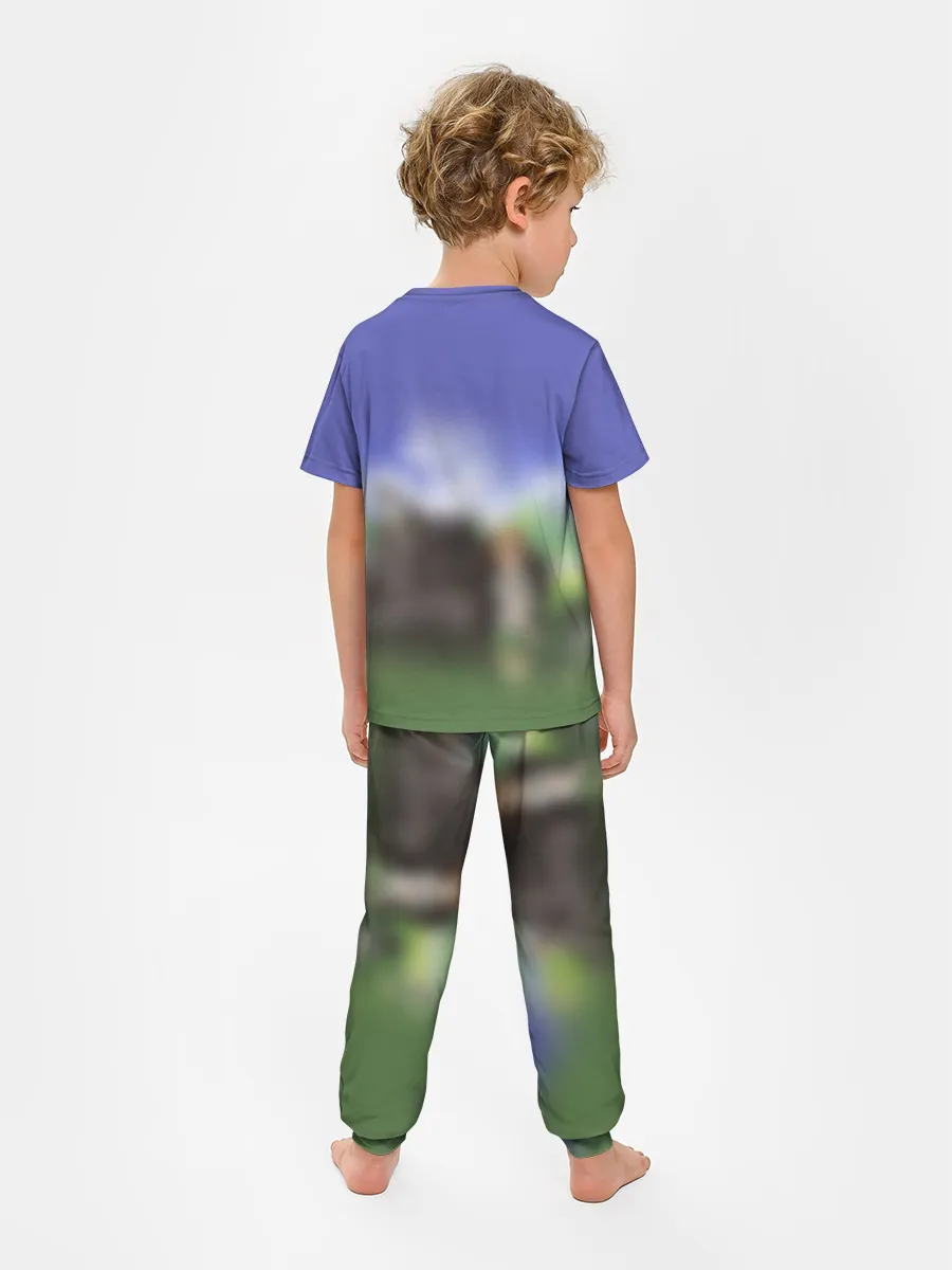 Детская пижама с брюками / Девушки и танки | Girls und Panzer