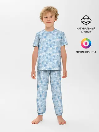 Детская пижама с брюками / Морозное Снежное Утро