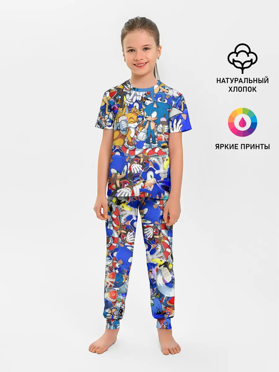 Детская пижама с брюками / SONIC PATTERN | СОНИК