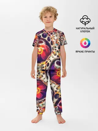 Детская пижама с брюками / Абстракция / Психоделика