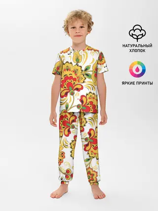Детская пижама с брюками / Хохлома